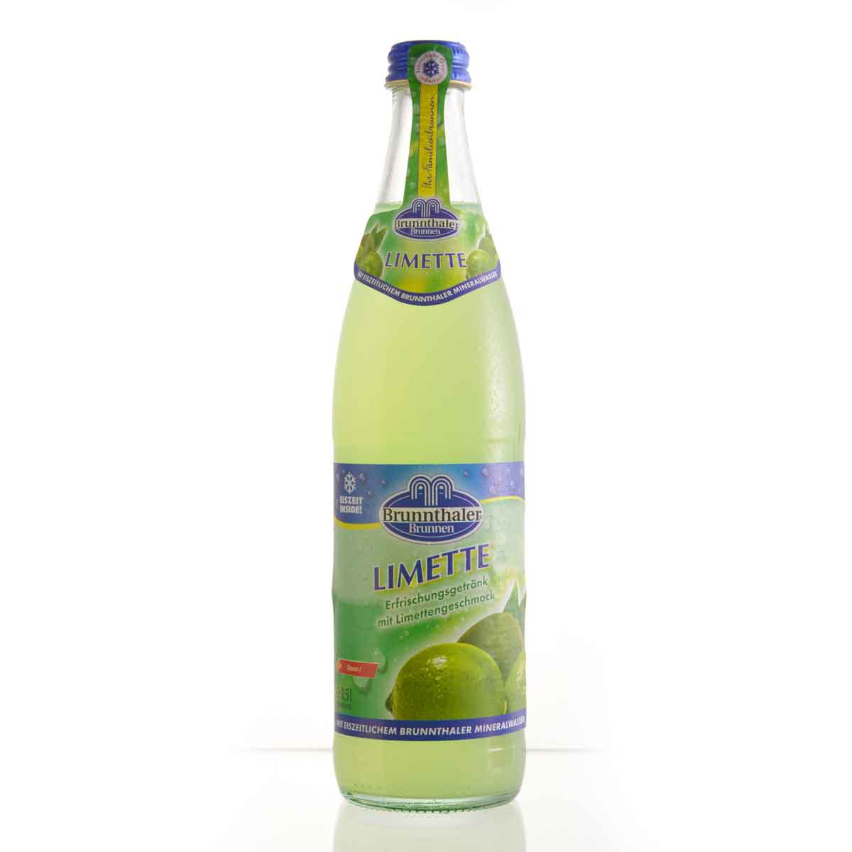 Brunnthaler Limetten-Limonade 20×0,5 Glas – Lech-Ammersee-Getränke